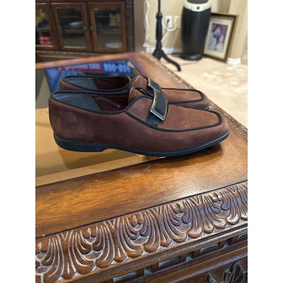 Women’s Ecco Brown Suede Loafer Shoe. Size 41 (10) - Picture 2 of 5